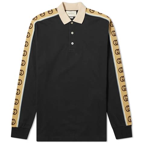 long sleeve men's gucci shirt|gucci long sleeve polo shirt.